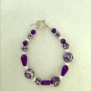 Chinese blue and white bracelet